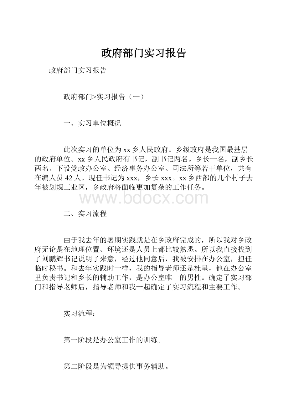 政府部门实习报告.docx