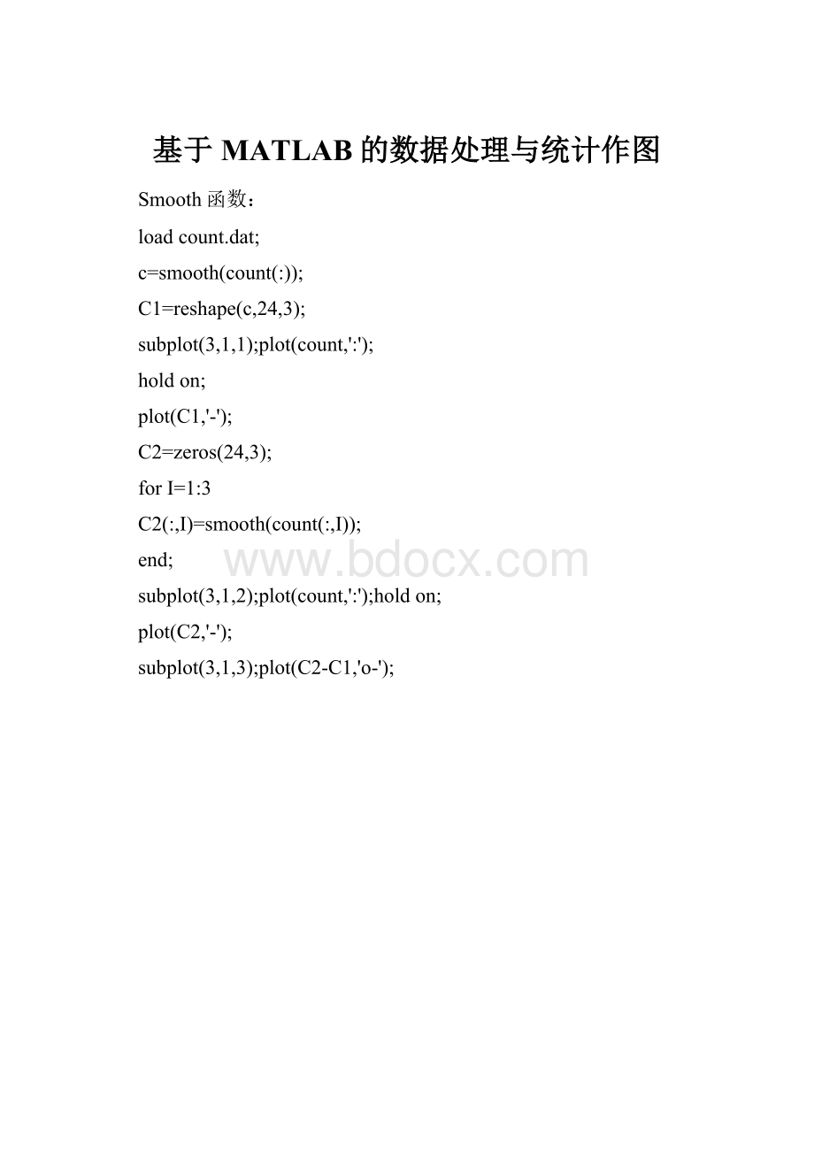 基于MATLAB的数据处理与统计作图.docx
