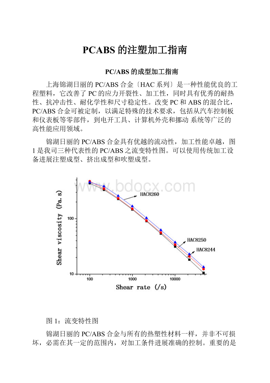 PCABS的注塑加工指南.docx_第1页