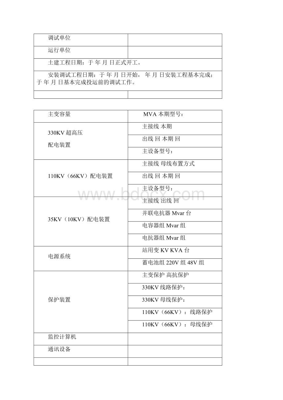 变电站投运前安装调试工程质量监督检查评测报告及记录表.docx_第2页