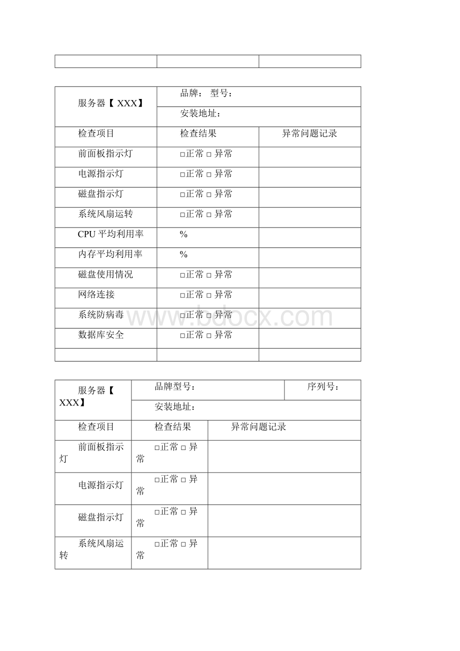 网络机房安全巡检记录模板.docx_第2页