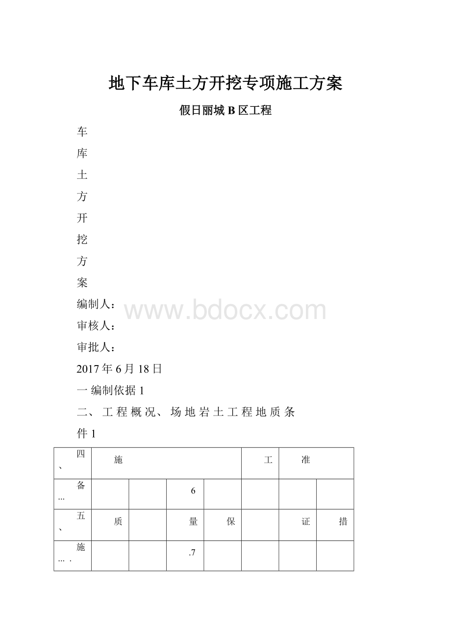 地下车库土方开挖专项施工方案.docx