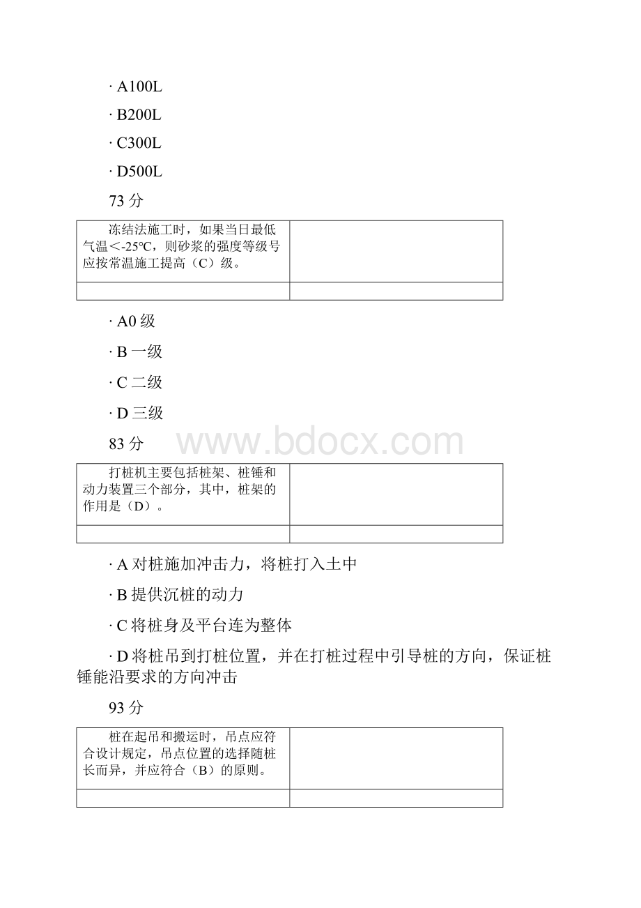 大工17秋《建筑施工》在线测试1满分答案.docx_第3页