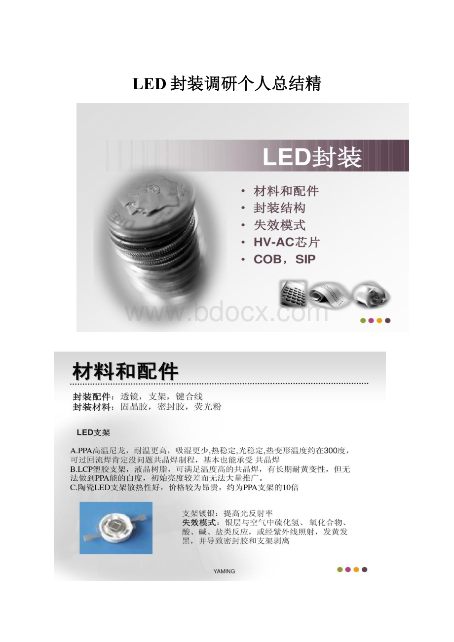 LED封装调研个人总结精.docx