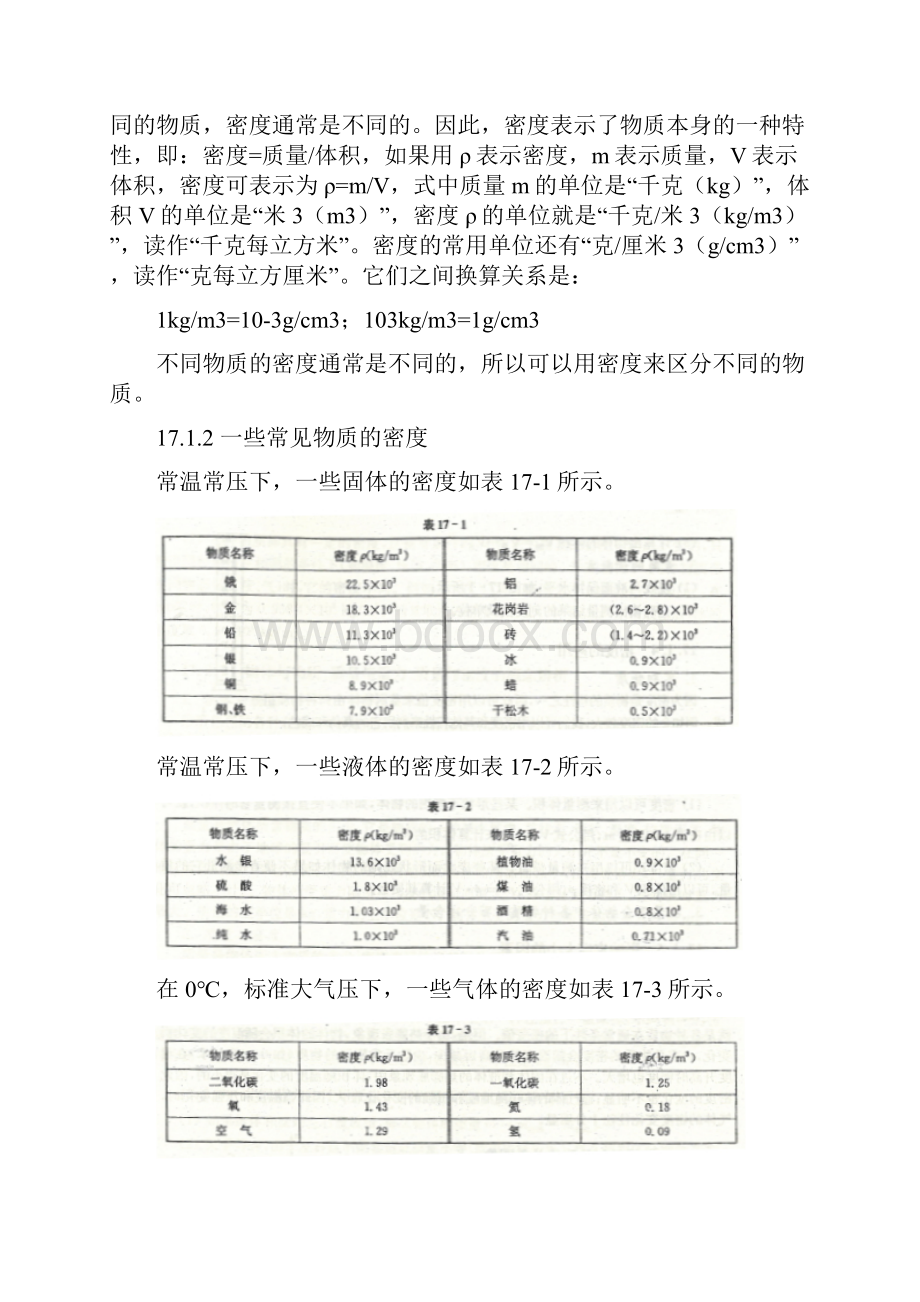 初中物理竞赛教程基础篇第17讲 密度附强化训练题及答案.docx_第2页