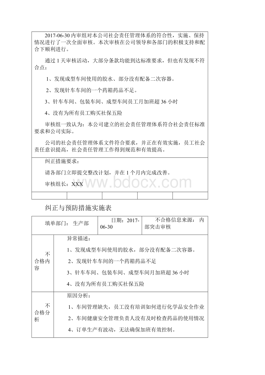 社会责任内审和管理评审报告全套之欧阳与创编.docx_第3页