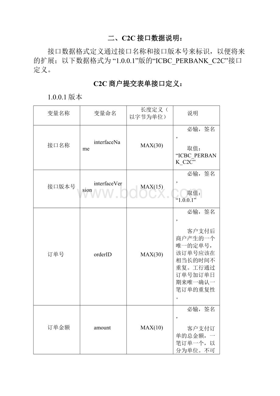 中国工商银行网上银行C2C在线支付接口说明V1001.docx_第2页