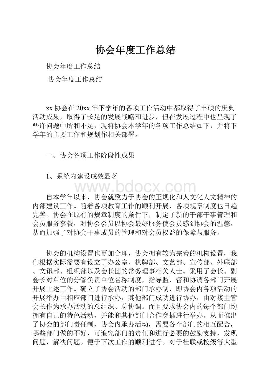 协会年度工作总结.docx