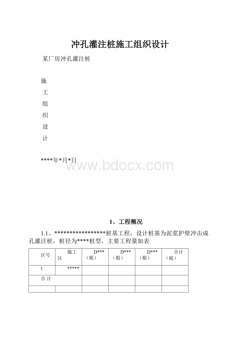 冲孔灌注桩施工组织设计.docx