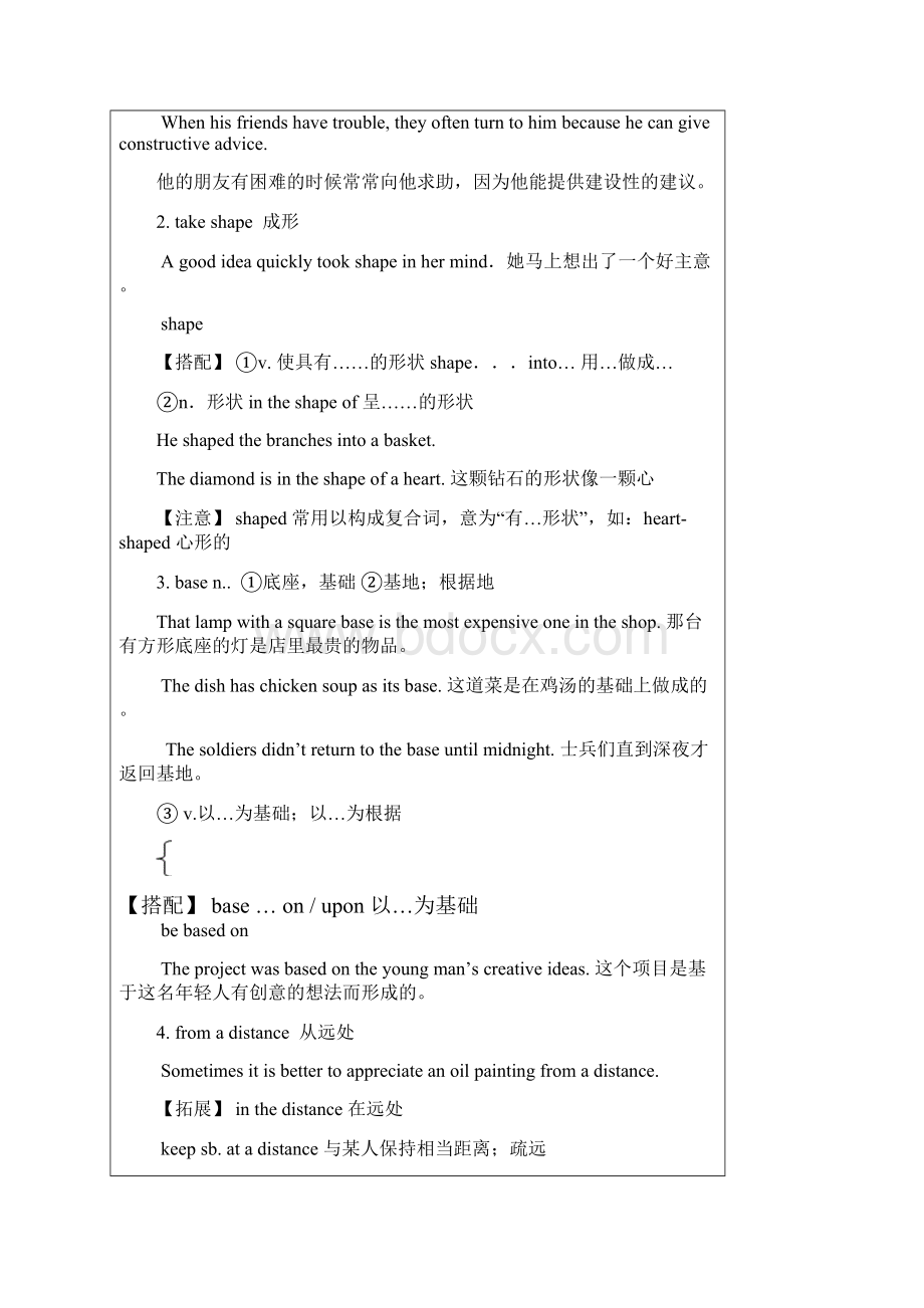 高一英语上 Unit3 A taste of travel 基础知识梳理.docx_第2页