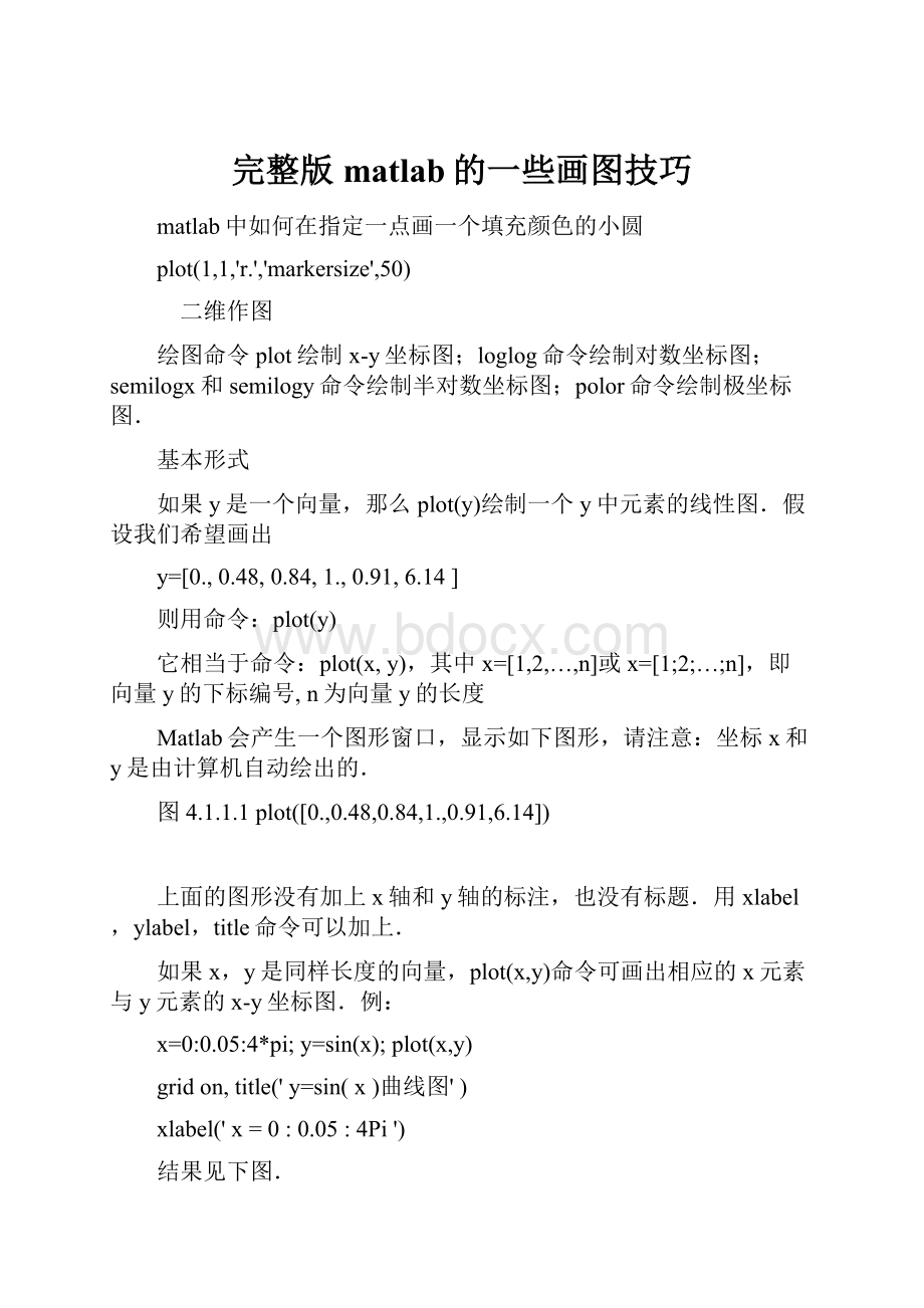 完整版matlab的一些画图技巧.docx