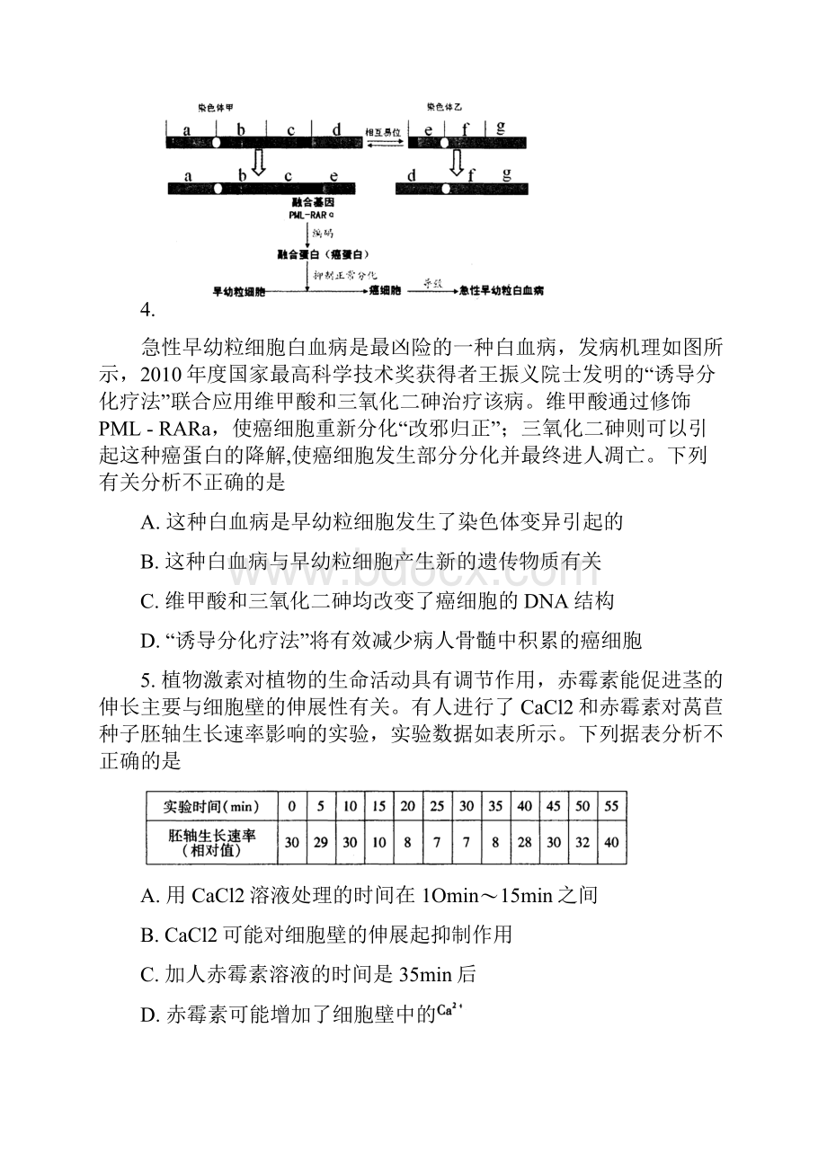 安徽省合肥市届高三第二次教学质量检测理综word版.docx_第3页