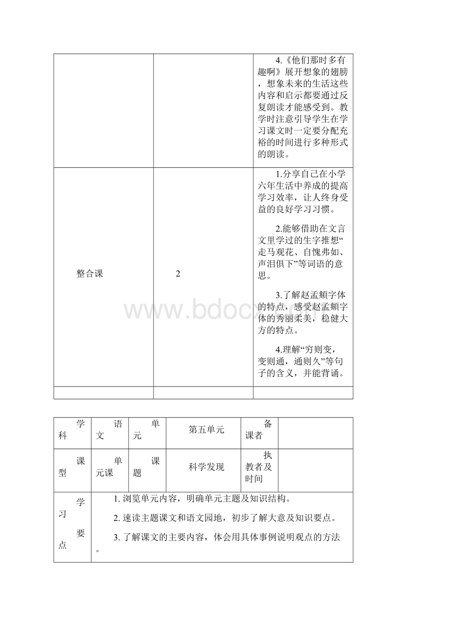 部编版语文六年级下册第五单元 教案.docx_第2页