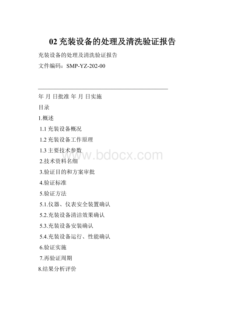 02充装设备的处理及清洗验证报告.docx_第1页