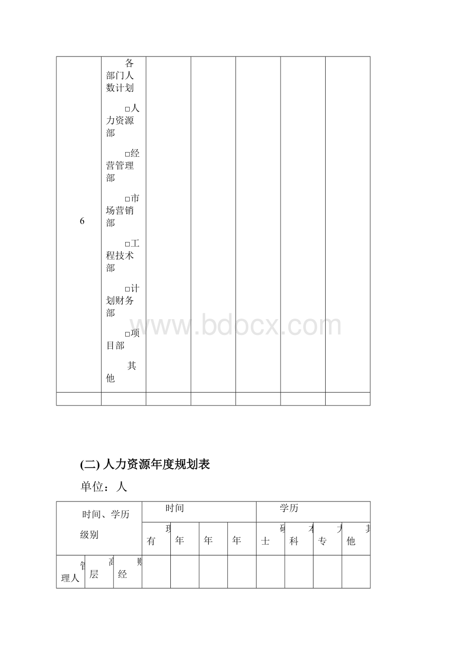 人力资源战略规划模板表格.docx_第2页