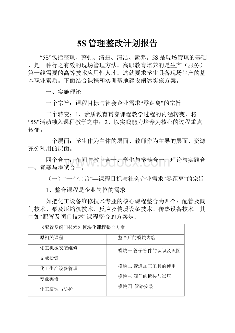 5S管理整改计划报告.docx