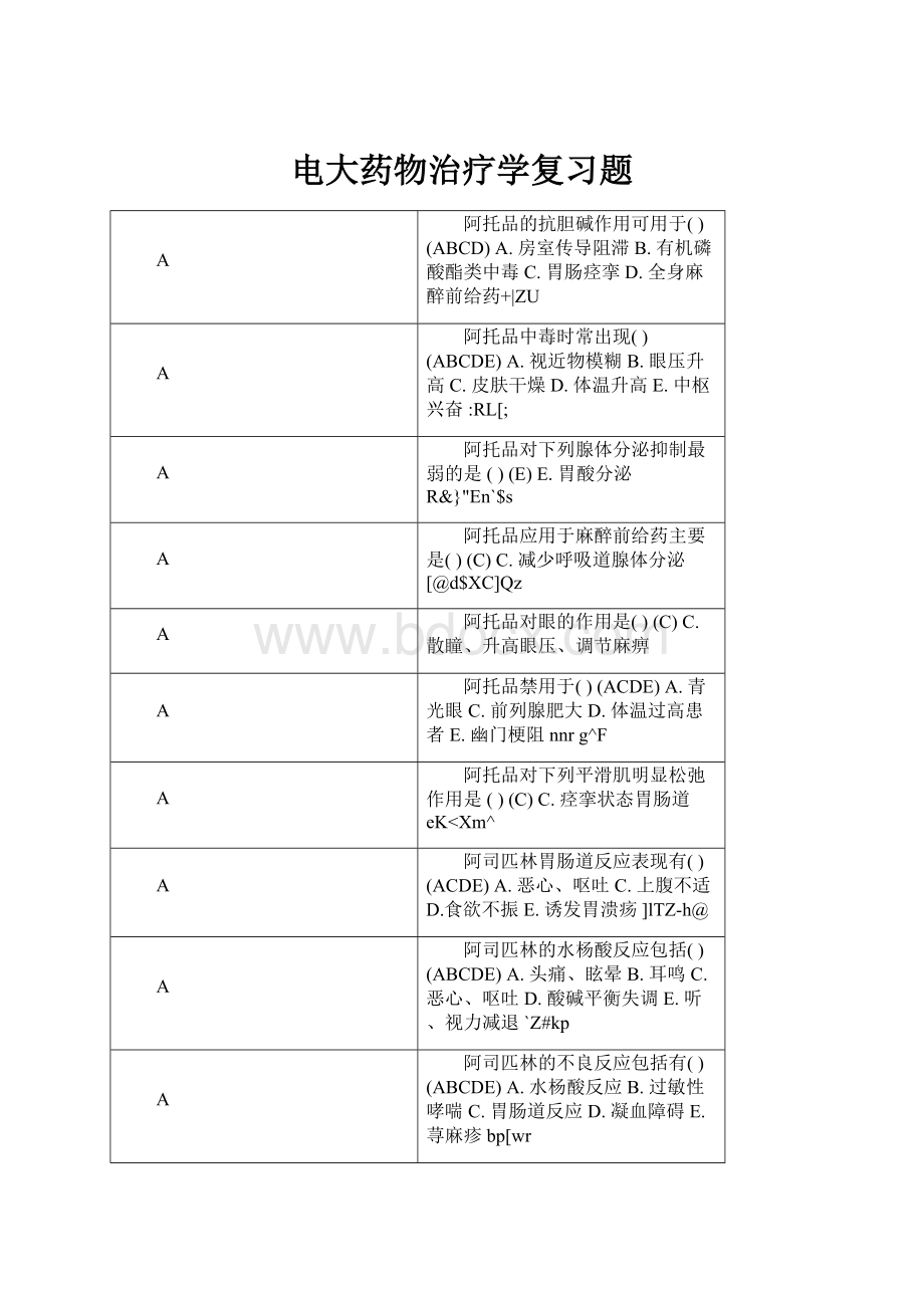 电大药物治疗学复习题.docx_第1页