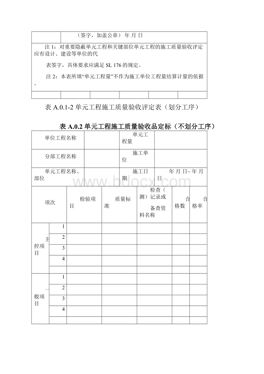 水利水电最新规范验收评定表格课件.docx_第3页