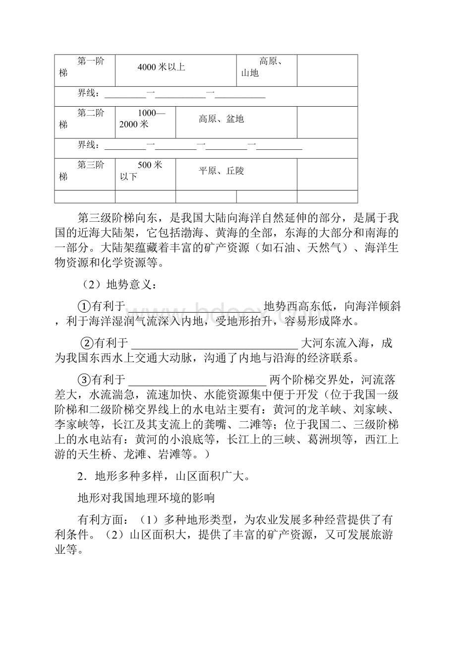 山东省聊城鲁教版高二地理必修3学案中国的地形.docx_第3页