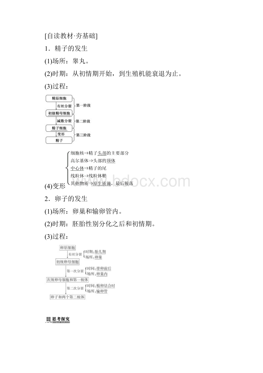 选修三同步导学31 体内受精和早期胚胎发育理解+掌握+应用.docx_第2页