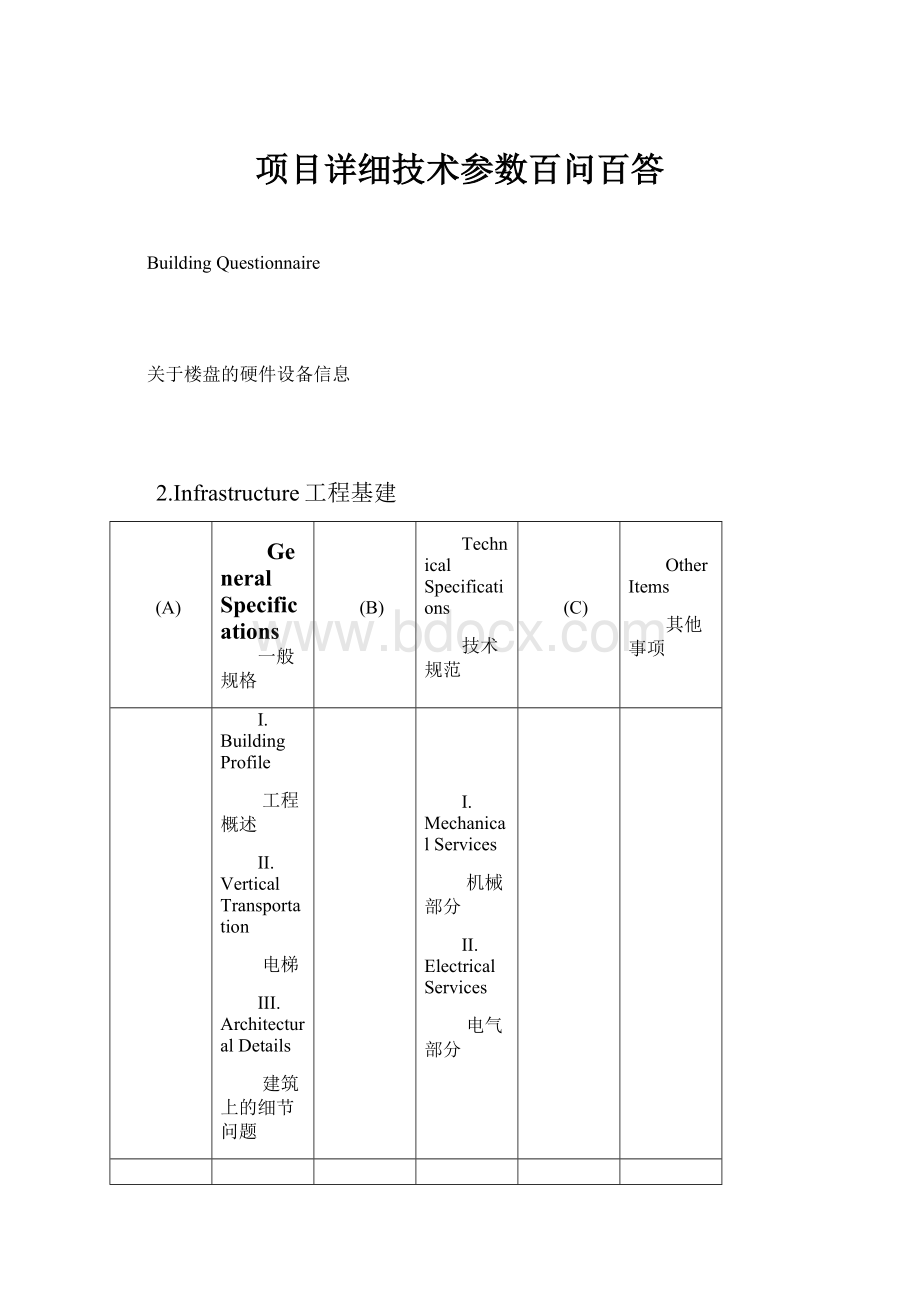 项目详细技术参数百问百答.docx