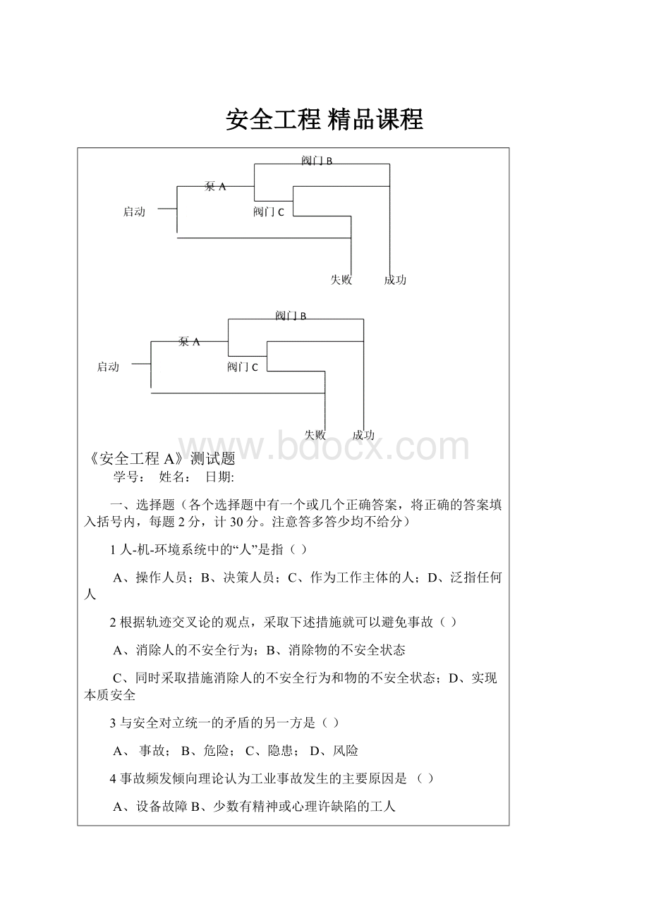 安全工程 精品课程.docx