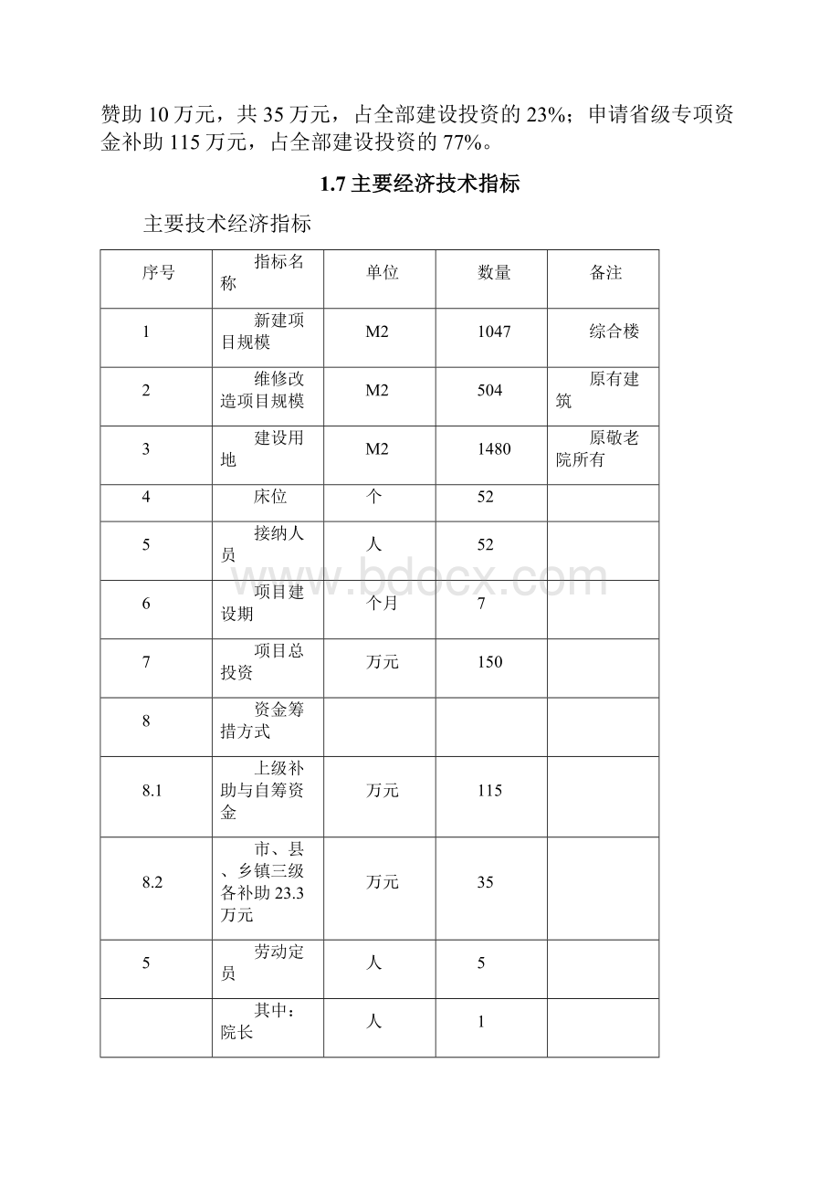 集镇敬老院建设工程项目可行性研究报告.docx_第3页