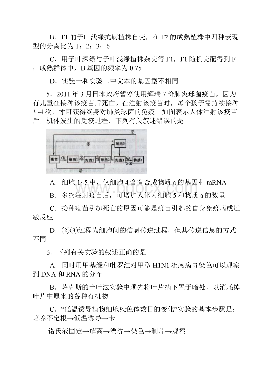 黄冈市高三年级份质量检测理综.docx_第3页