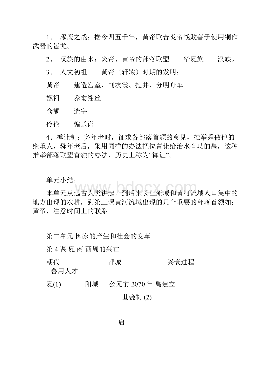 初一历史上册知识点总结.docx_第3页