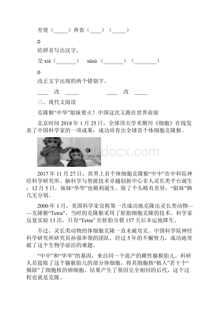 九年级模拟考试语文试题.docx_第2页