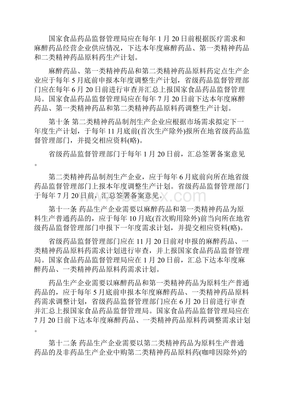 麻醉药品和精神药品生产管理办法.docx_第3页