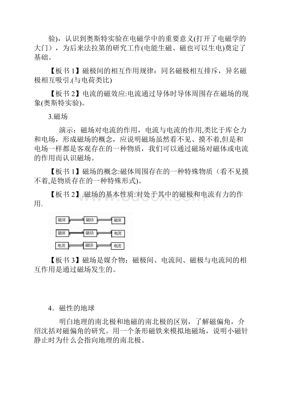 人教版物理选修31第三章磁场教案.docx_第3页