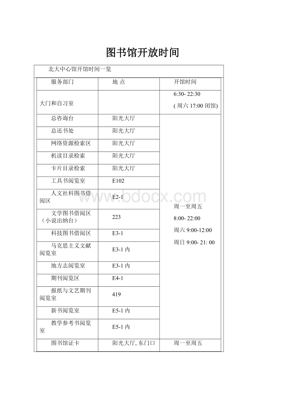 图书馆开放时间.docx