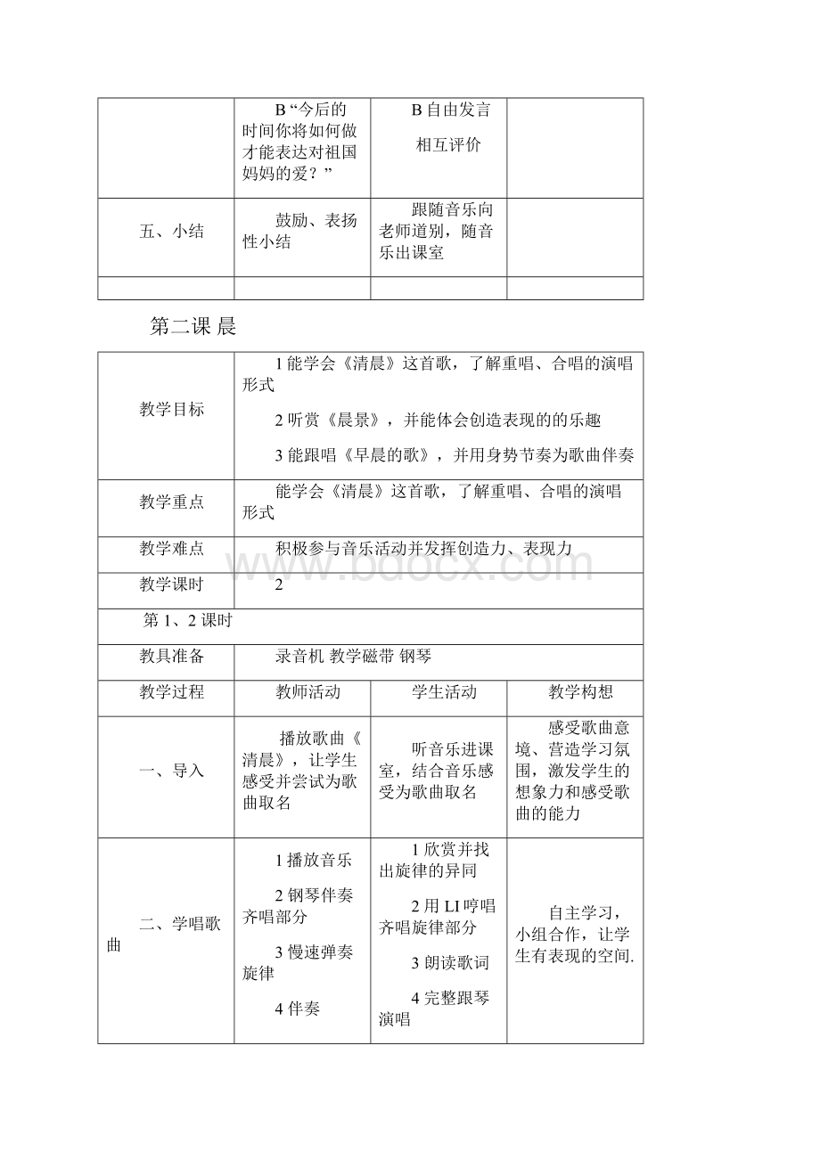 湘教版小学音乐四年级上册全册教案1.docx_第3页