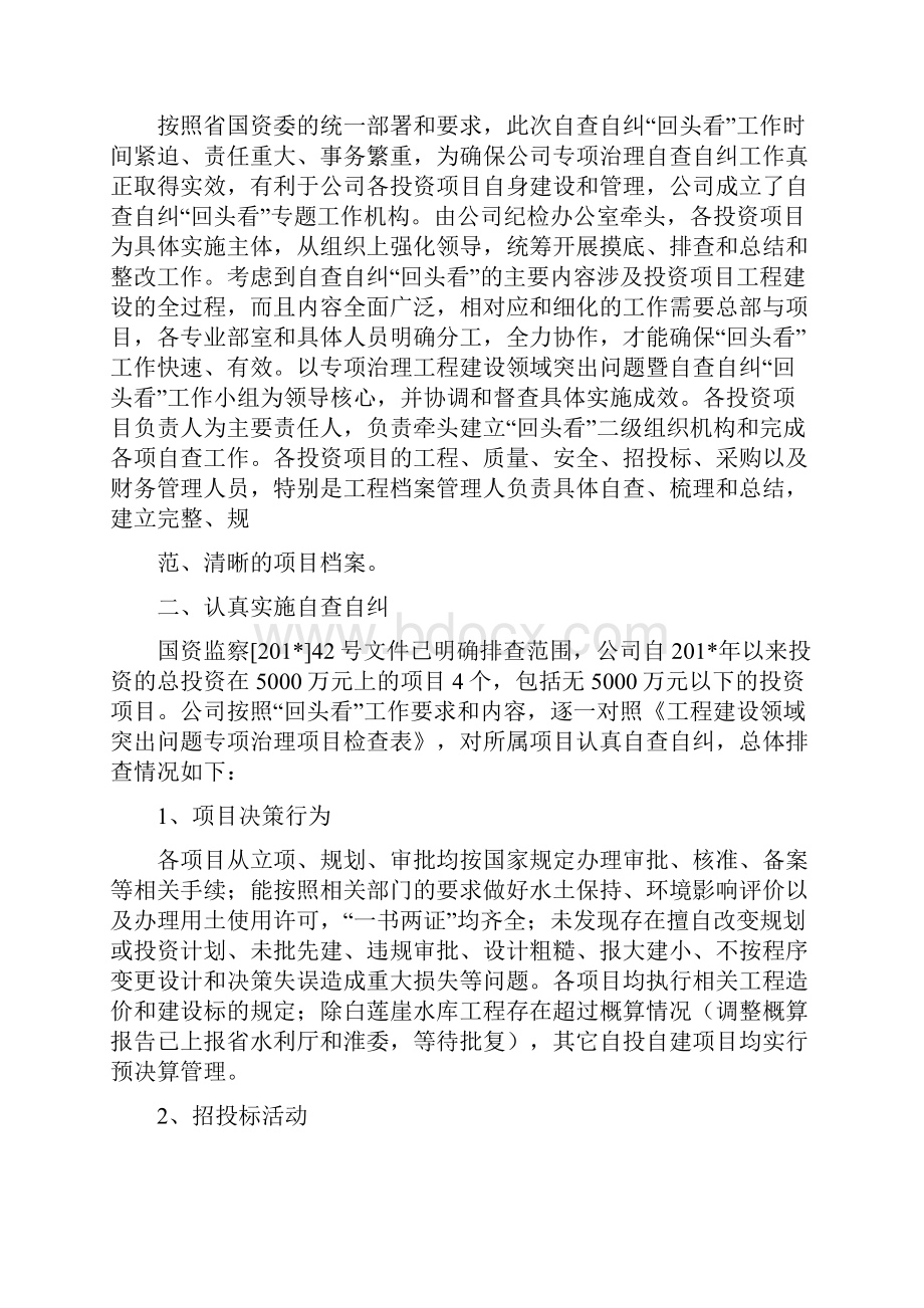 工程建设项目自查自纠情况总结.docx_第3页