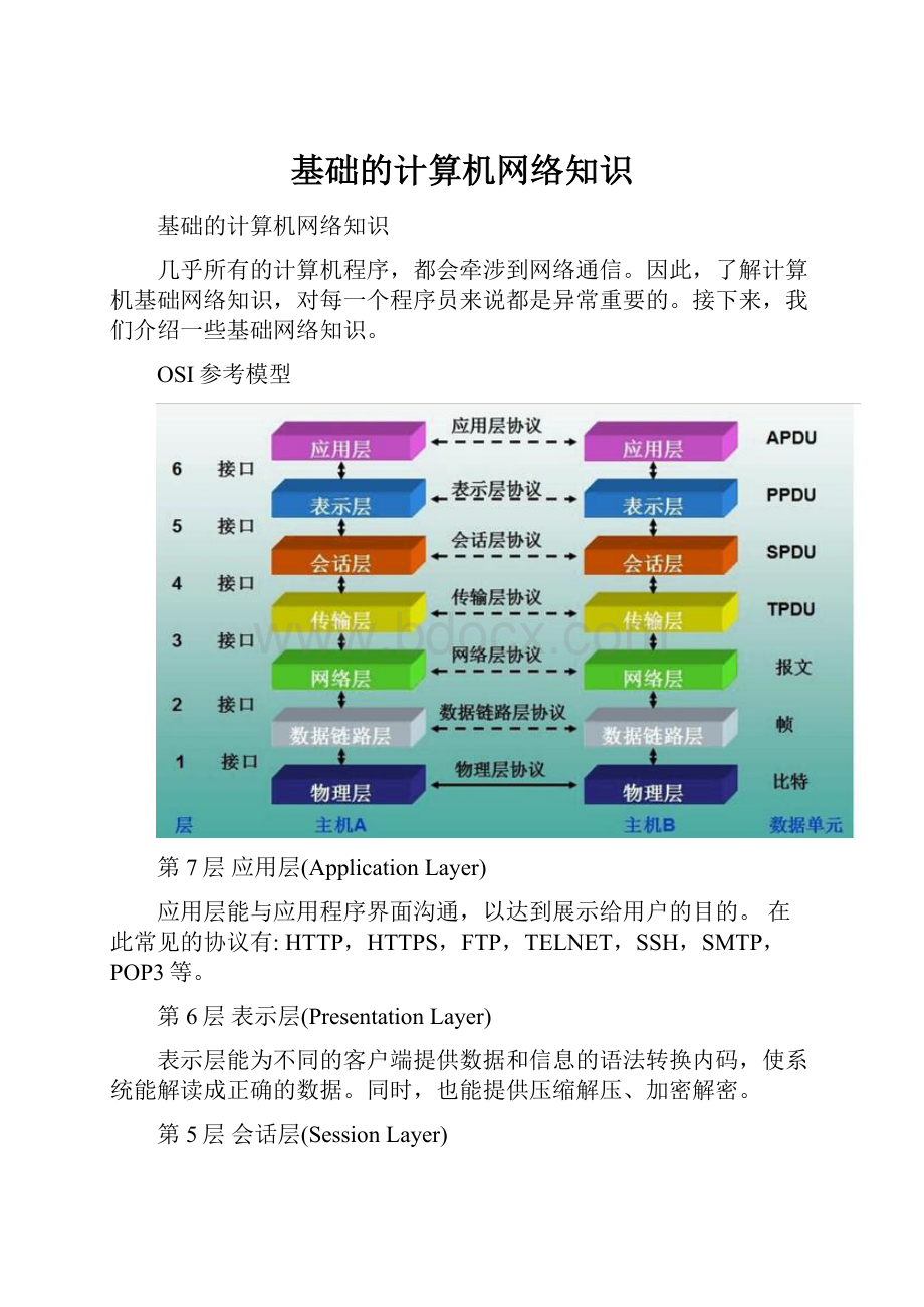 基础的计算机网络知识.docx