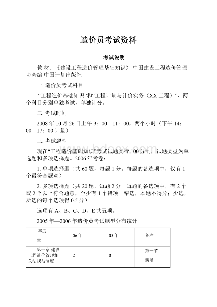 造价员考试资料.docx_第1页