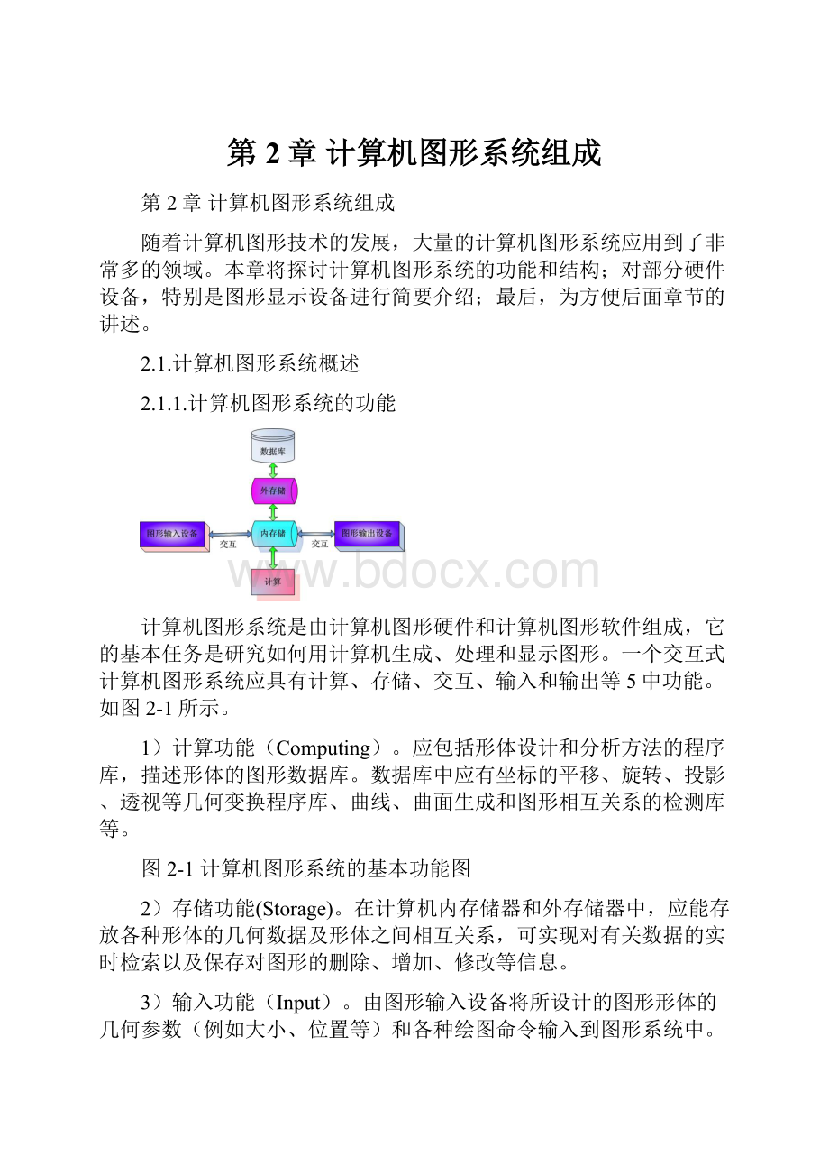 第2章 计算机图形系统组成.docx