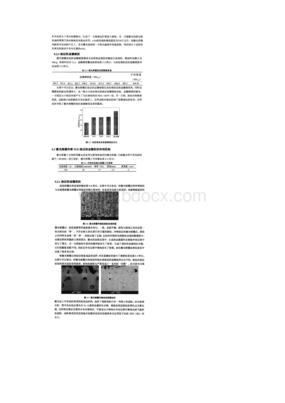 激光熔覆NiTi涂层的组织结构及其抗空蚀性能研究.docx_第3页