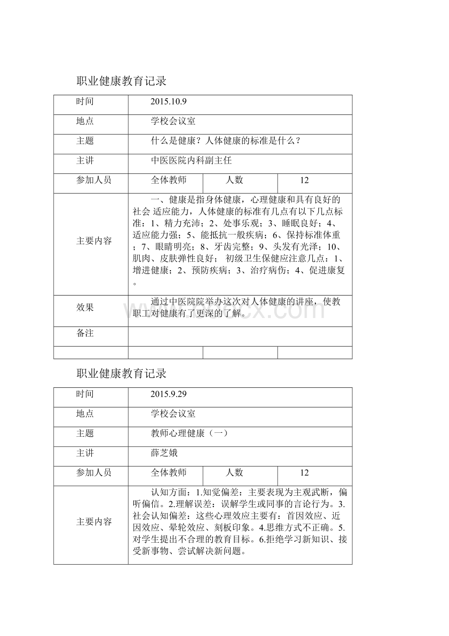 教师职业健康教育记录.docx_第3页