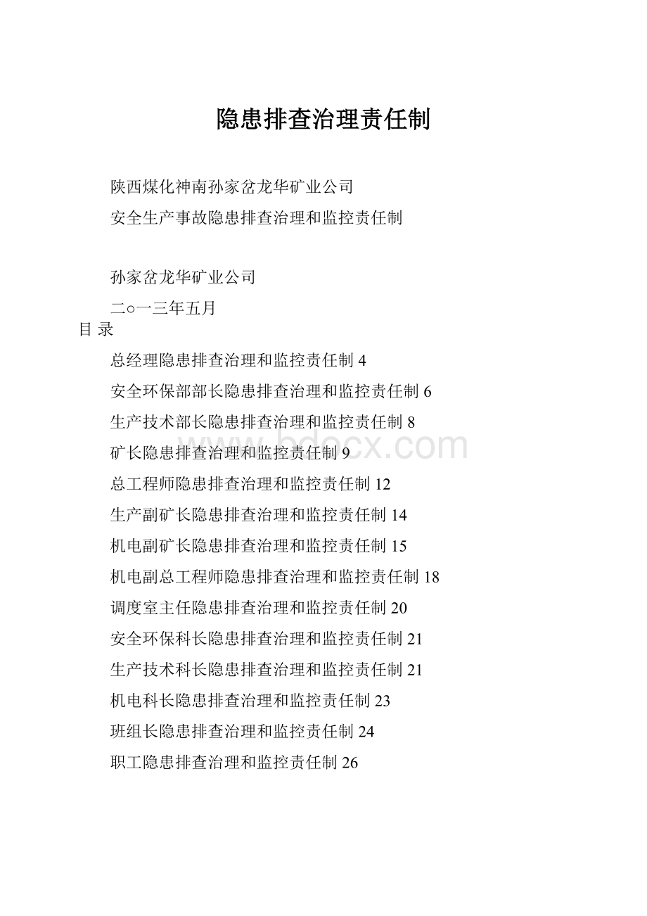 隐患排查治理责任制.docx_第1页