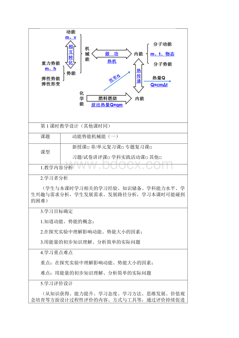 物理《机械能与内能》单元教学设计.docx_第2页