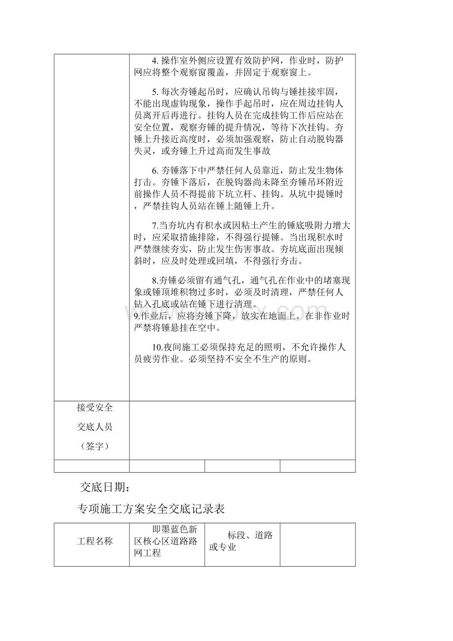 专项施工方案安全交底记录表.docx_第2页