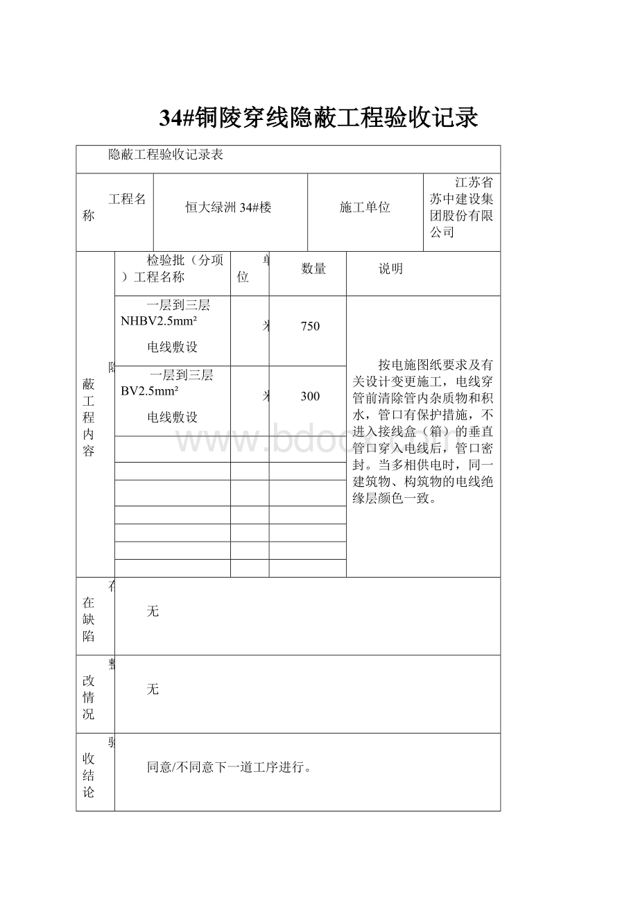 34#铜陵穿线隐蔽工程验收记录.docx