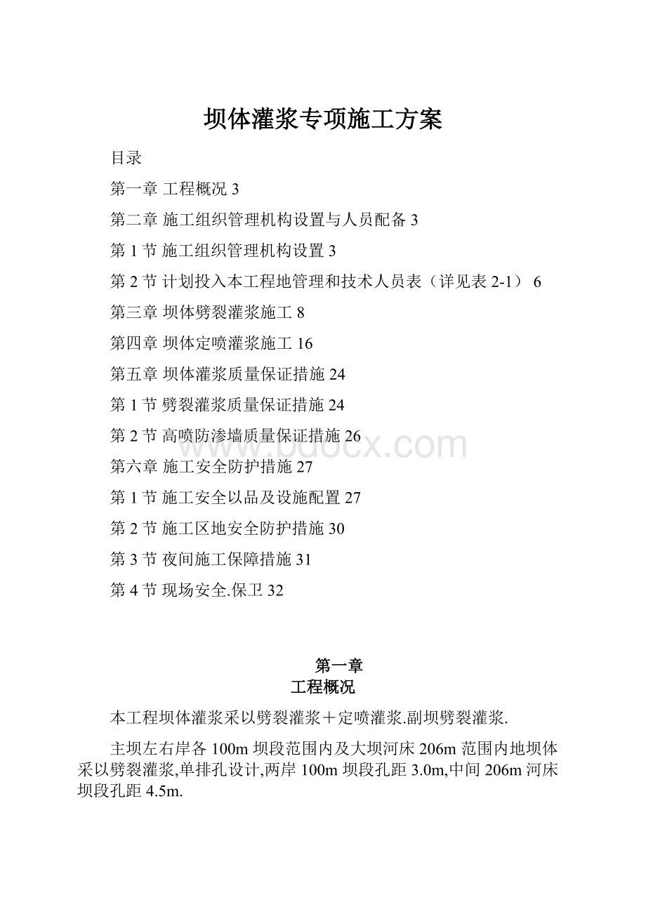 坝体灌浆专项施工方案.docx