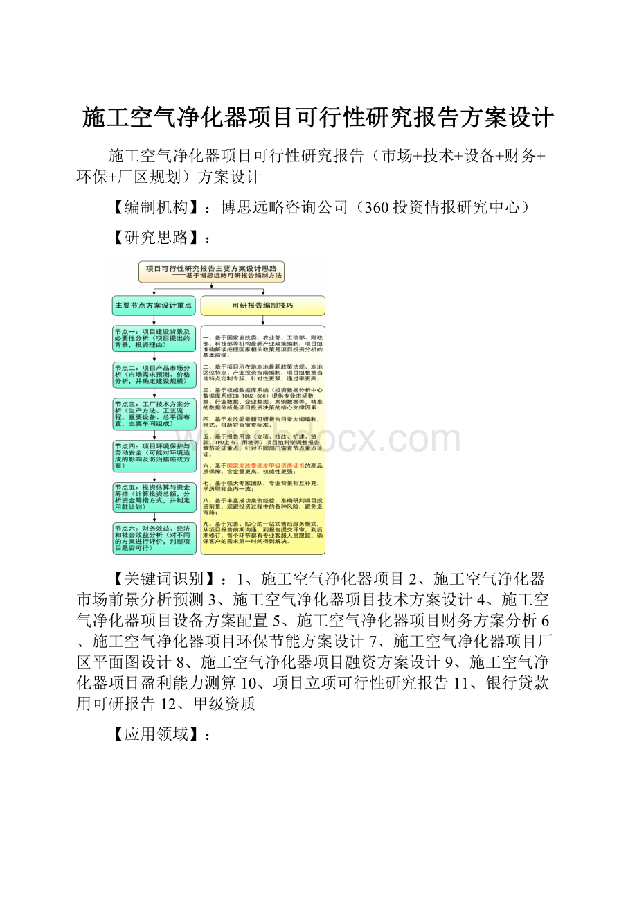 施工空气净化器项目可行性研究报告方案设计.docx_第1页