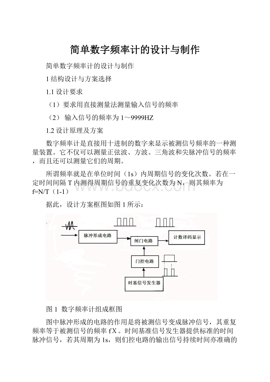 简单数字频率计的设计与制作.docx