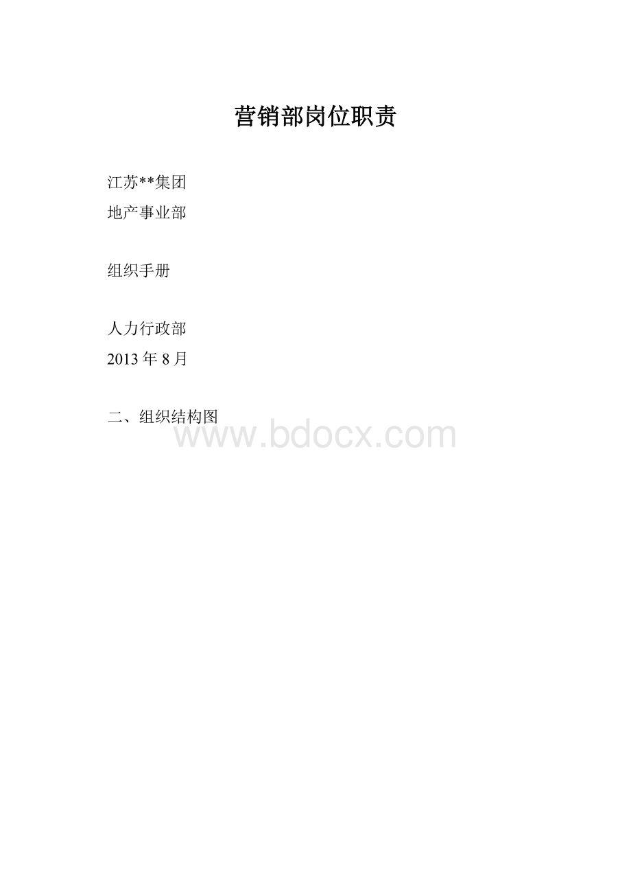 营销部岗位职责.docx_第1页