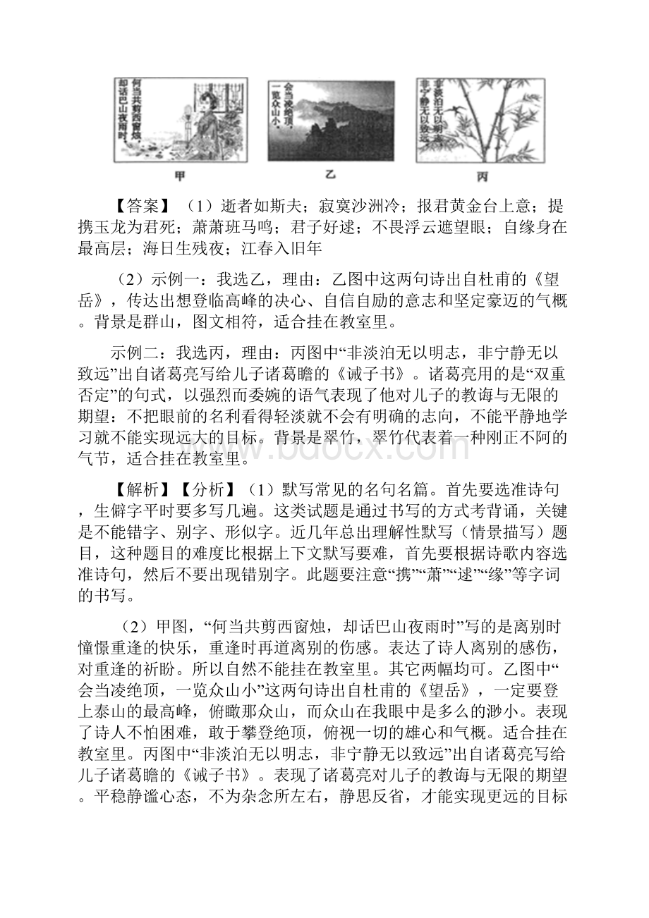 语文九年级语文专项练习题及答案语言运用含答案.docx_第2页