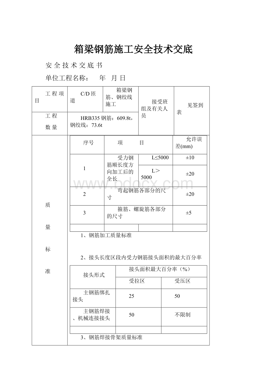 箱梁钢筋施工安全技术交底.docx